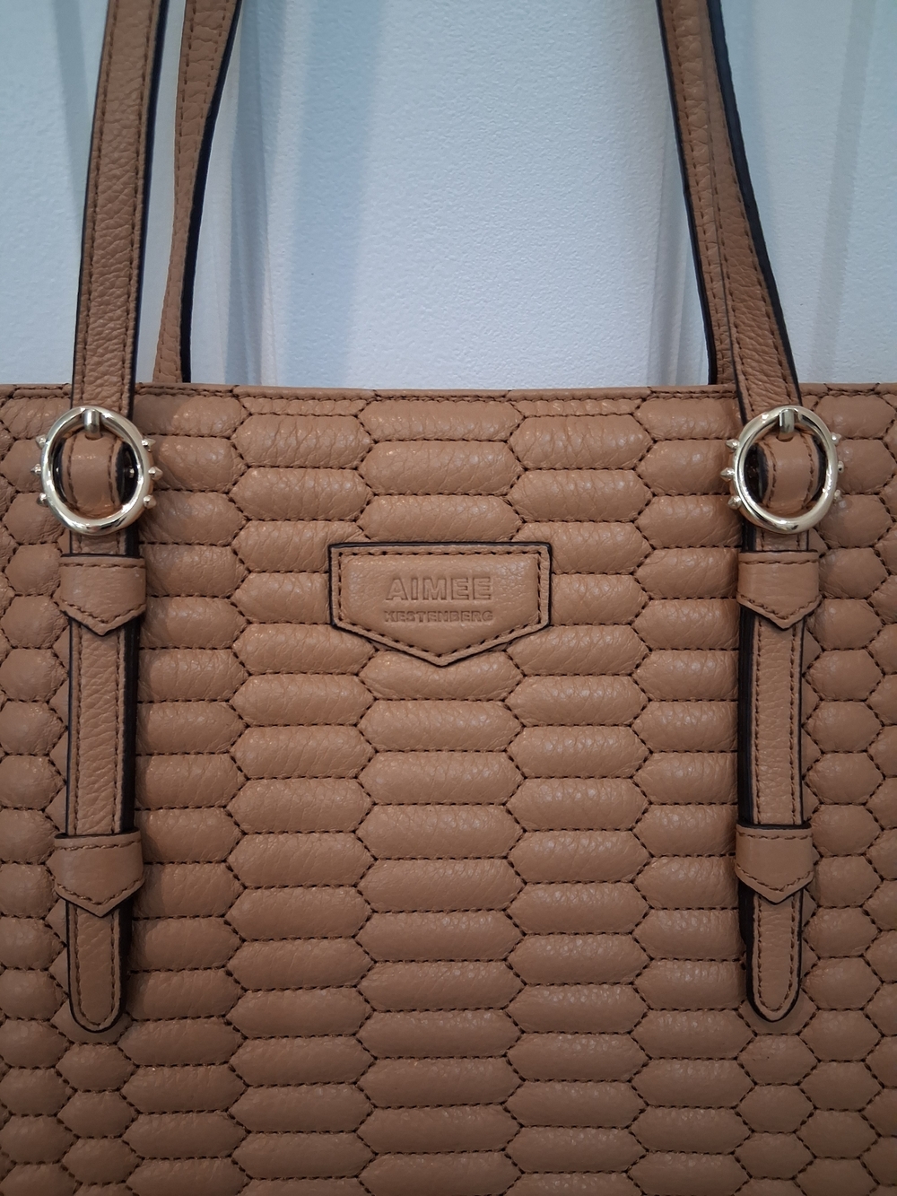 Aimee Kestenberg Tan Quilted Leather Tote - Picture 3 of 9
